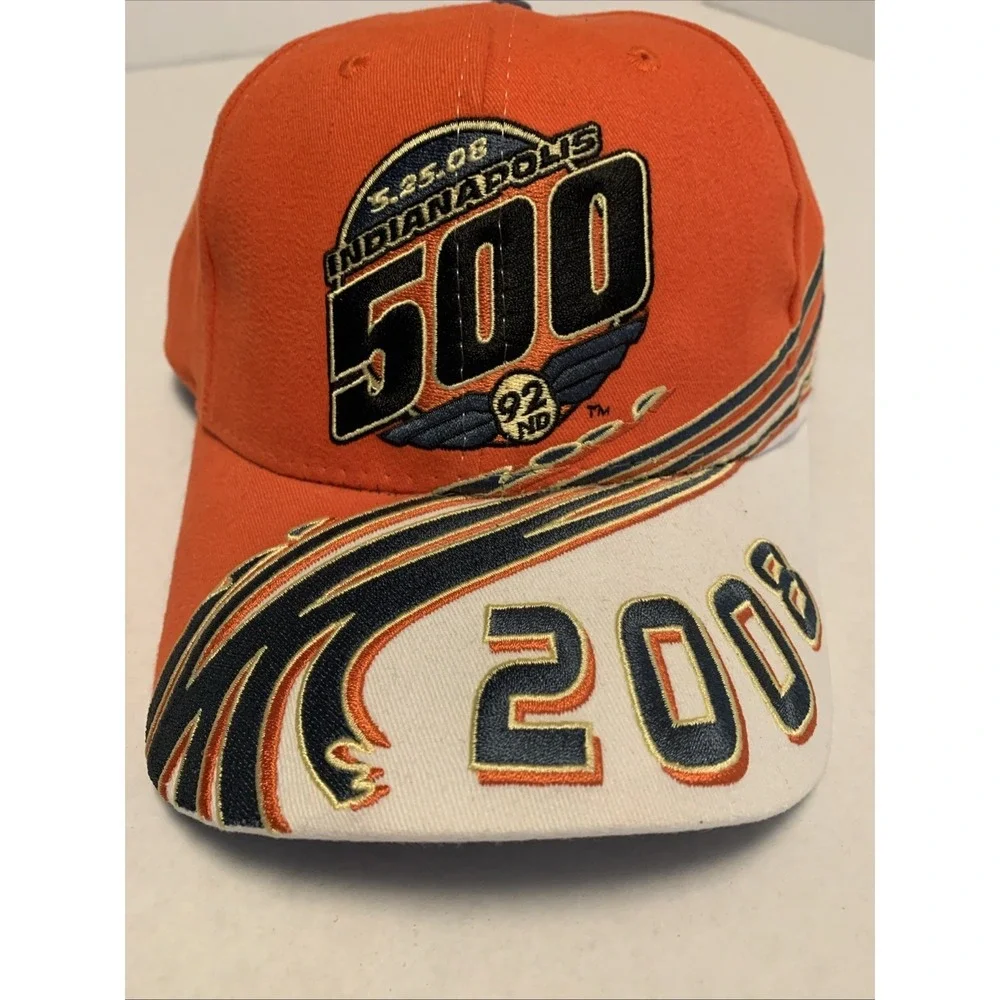 2008‎ Indianapolis 500 Event Splash Orange And White Hat 92nd Adjustable New